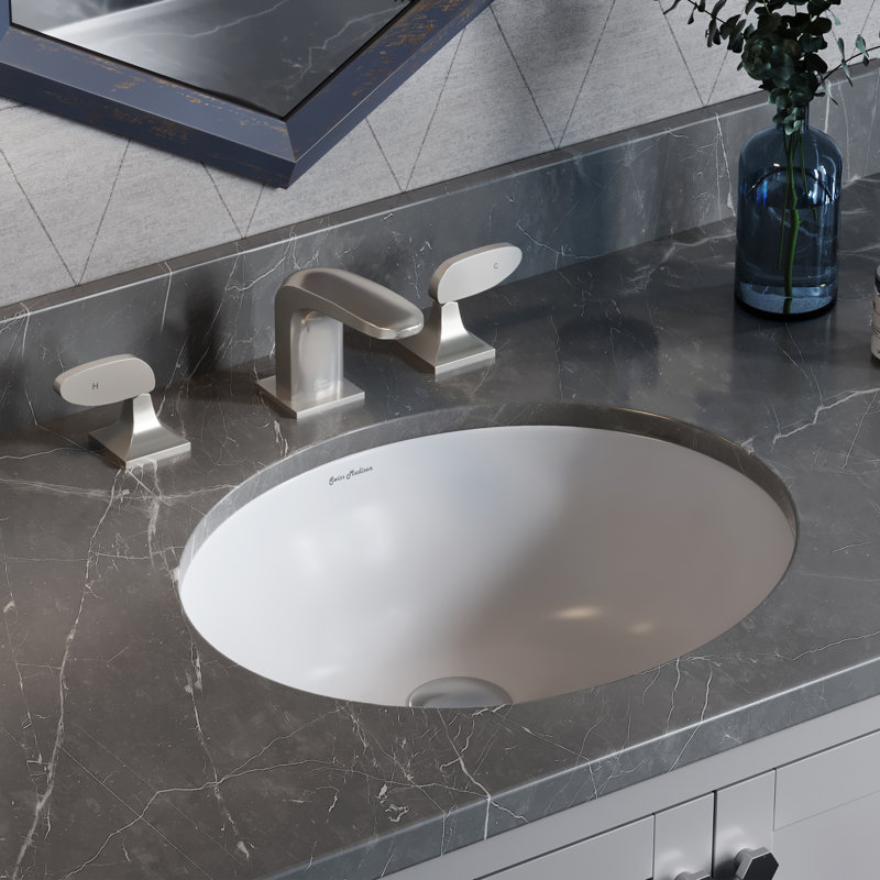 Swiss Madison Plaisir Ceramic Undermount Bathroom Sink with Overflow